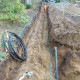 Pressure sewer line installation, Bainbridge Island