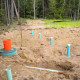 Septic system drainfield installation