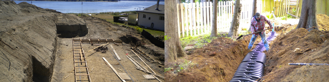 Home excavation and drainage installation